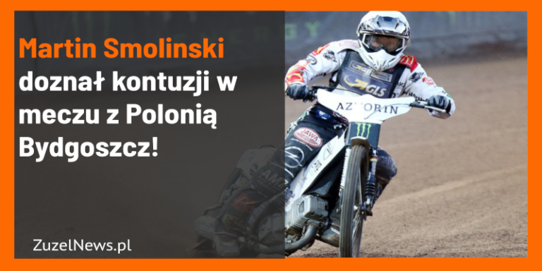 Martin Smolinski doznał kontuzji w meczu z Polonia Bydgoszcz
