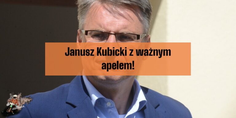 Janusz Kubicki z ważnym apelem!