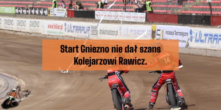Start Gniezno nie dał szans Kolejarzowi Rawicz.